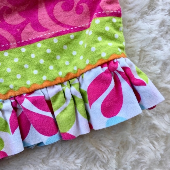 elastic waist striped ruffle shorts sz NB newborn - Picture 3 of 6